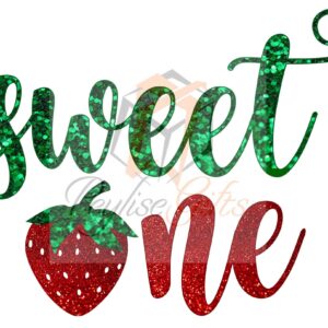 Sweet One, Strawberry, First Birthday, 1st Birthday, Sublimation, Waterslide, PNG File