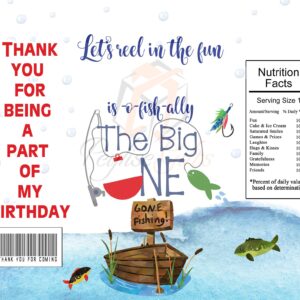 Fishing Chip Bag Wrapper, Fishing, Chip Bag Wrapper, The Big One, Happy Birthday, Let's Reel In The Fun, One, Birthday, PNG File