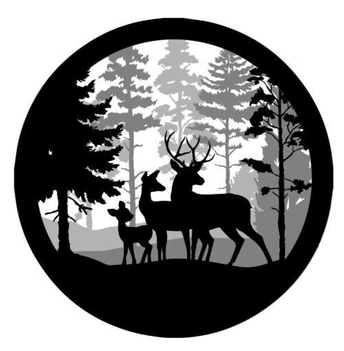 Deer Family Forest Scene, SVG, Digital Download, Includes files for 0-3 kids, Glowforge, LaserTemplate