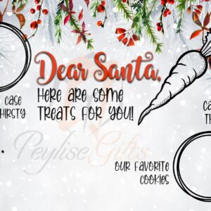Dear Santa Cookies And Milk, Christmas, PNG File
