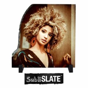 Slate Gloss Plaque - 7.8" x 7.8" - w/ Left Contour