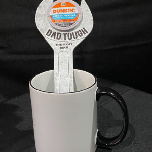 Dad Tough coffee/tea pod holder for coffee cup, father's day, SVG download for laser
