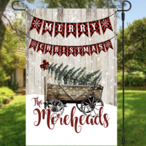 Happy Holidays, Merry Christmas, Home for Christmas, Personalized Garden Flag, Garden Flag, Double Sided Flag, 12"x18"