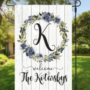 Welcome Garden Flag, New Home, Welcome Personalized Garden Flag, Garden Flag, Double Sided Flag, 12"x18"
