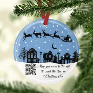 Santa Claus Tracker Christmas Ornament, Santa, Kris Kringle, Track Santa, Hardboard or Glass Ornament